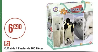 Coffret de 4 Puzzles de 100 Pièces