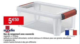 Cora x Carrefour Sundis bac de rangement avec couvercle offre