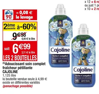 Cora x Carrefour Cajoline (5)adoucissant soin complet fraîcheur pétillante offre
