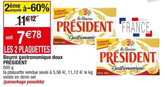 Cora x Carrefour Président beurre gastronomique doux offre