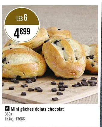Mini gâches éclats chocolat