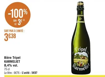 BiĂšre Tripel KARMELIET 8,4% vol.