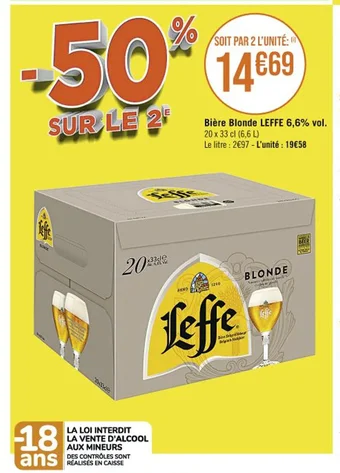 Bière Blonde LEFFE 6,6% vol.