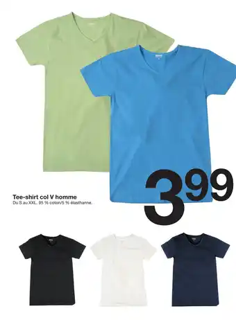Zeeman Tee-shirt V homme offre