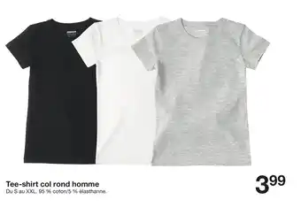 Zeeman Tee-shirt col rond homme offre