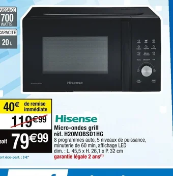 Cora x Carrefour Micro-ondes grill offre