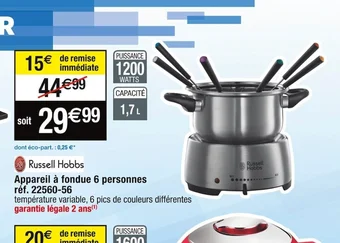 Cora x Carrefour Appareil à fondue 6 personnes offre