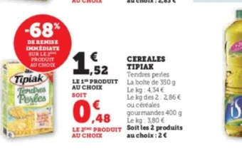 Super U Cereales tipiak offre