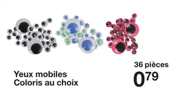 Yeux mobiles Coloris au choix