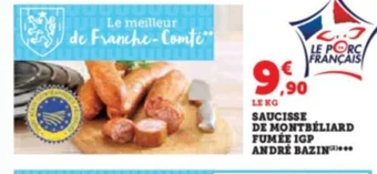 LE KG SAUCISSE DE MONTBÉLIARD FUMÉE IGP ANDRÉ BAZIN