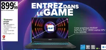 Carrefour Ordinateur portable gaming offre