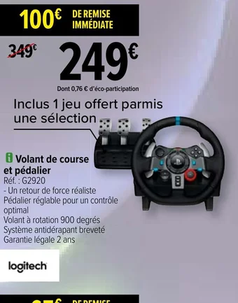 Carrefour i Volant de course et pédalier offre