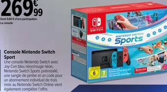 Carrefour Console Nintendo Switch Sport offre