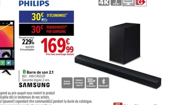 Carrefour i Barre de son 2.1 Réf. : HW-C450/ZF Garantie légale 2 ans SAMSUNG offre