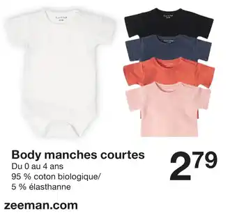Zeeman Body manches courtes offre