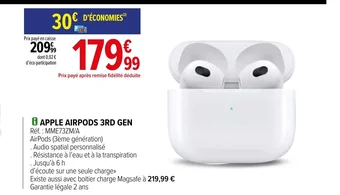 Carrefour i APPLE AIRPODS 3RD GEN offre