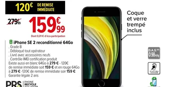 Carrefour i iPhone SE 2 reconditionné 64Go offre