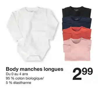 Zeeman Body manches longues offre