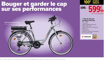 Carrefour i Vélo de ville avec assistance électrique offre