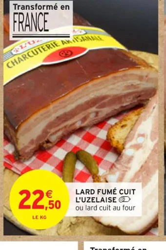 Intermarché LARD FUMÉ CUIT L'UZELAISE offre