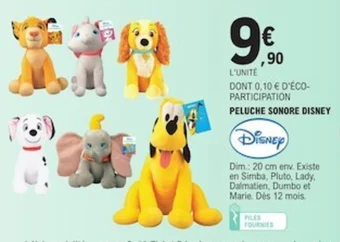 E.Leclerc PELUCHE SONORE DISNEY offre