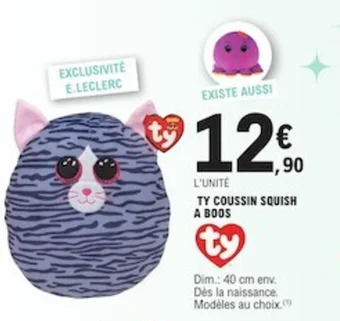 E.Leclerc TY COUSSIN SQUISH A BOOS offre