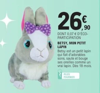 E.Leclerc BETSY, MON PETIT LAPIN offre