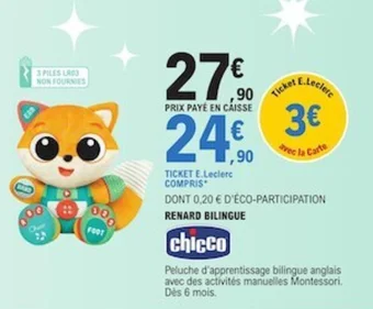 E.Leclerc RENARD BILINGUE offre