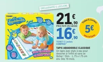 E.Leclerc TAPIS AQUADOODLE CLASSIQUE offre