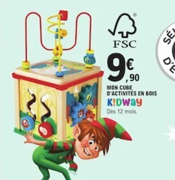 E.Leclerc MON CUBE D'ACTIVITÉS EN BOIS offre