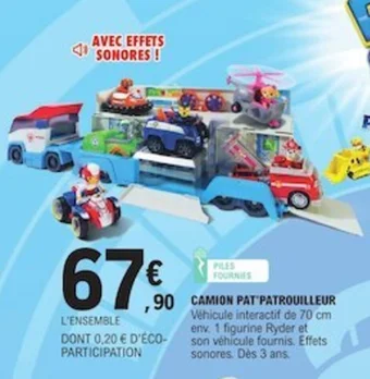 E.Leclerc CAMION PAT PATROUILLEUR offre