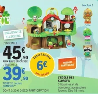 E.Leclerc L'ÉCOLE DES KLOROFIL offre