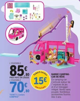 E.Leclerc BARBIE CAR DE RÊVE offre