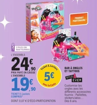 E.Leclerc BAR À ONGLES ET TATTOOS offre