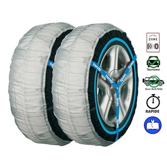 Brico Cash Chaussettes à neige textile homologuées pneu 195/55r16 225/45r17 225/40-18 offre