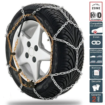 Brico Cash Chaines à neige pneu 225/45r18 225/50r17 245/40r17 loi montagne 9mm offre