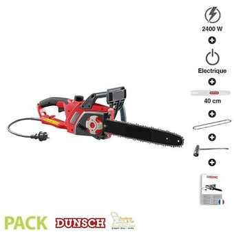 Tronçonneuse électrique 2400w guide oregon 40cm tension automatique dunsch du30240-40atf