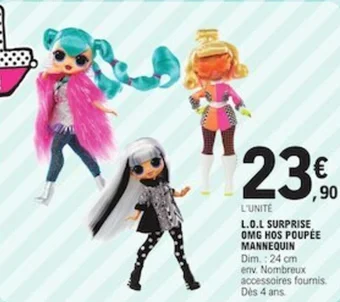 E.Leclerc L.O.L SURPRISE OMG HOS POUPÉE MANNEQUIN offre