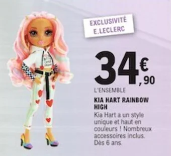 E.Leclerc KIA HART RAINBOW HIGH offre