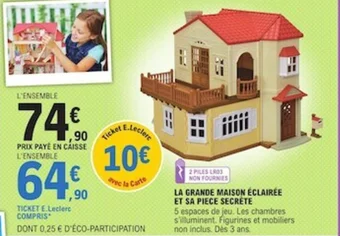 E.Leclerc LA GRANDE MAISON ÉCLAIRÉE ET SA PIECE SECRÈTE offre