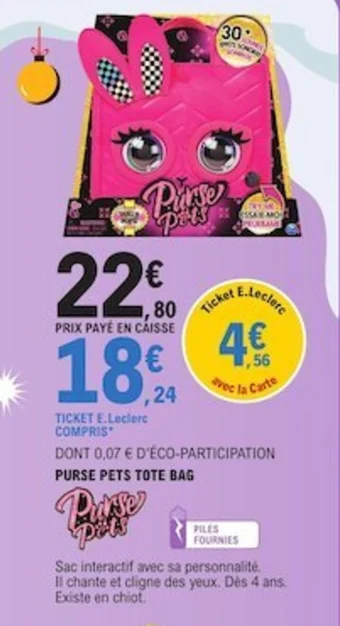 PURSE PETS TOTE BAG