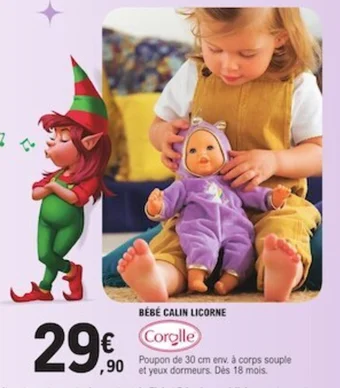 E.Leclerc BÉBÉ CALIN LICORNE offre