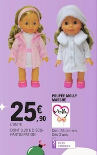 E.Leclerc POUPÉE MOLLY MARCHE offre