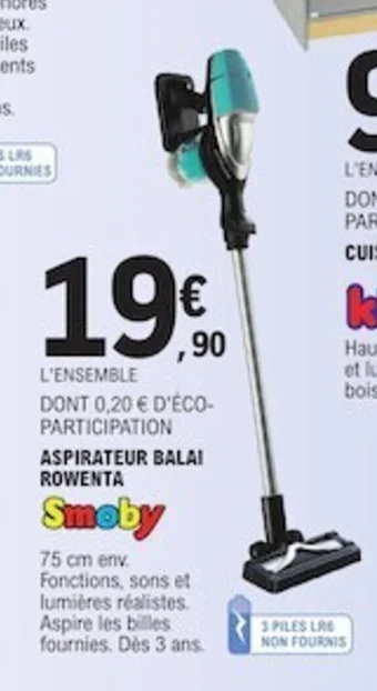 E.Leclerc ASPIRATEUR BALAI ROWENTA offre