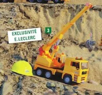 E.Leclerc 3 CAMION GRUE AVEC CASQUE DE CHANTIER offre