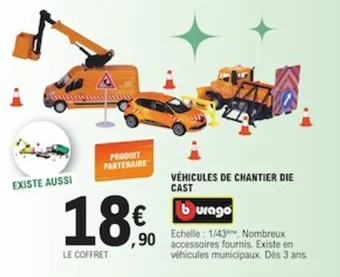 E.Leclerc VÉHICULES DE CHANTIER DIE CAST offre