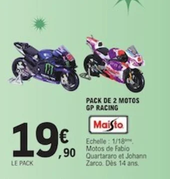 PACK DE 2 MOTOS GP RACING