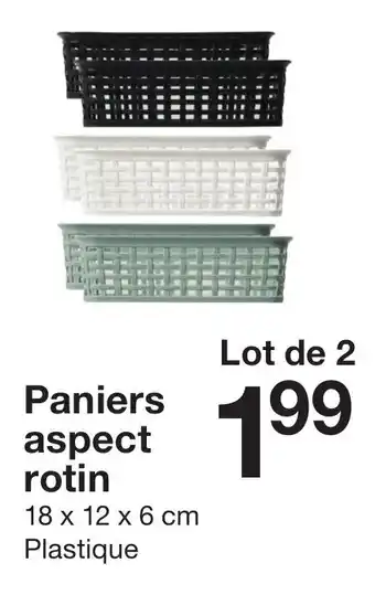Paniers aspect rotin