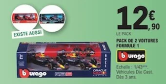 E.Leclerc PACK DE 2 VOITURES FORMULE 1 offre