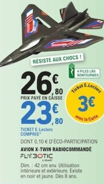 E.Leclerc AVION X-TWIN RADIOCOMMANDÉ offre